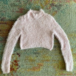 Wild Fable, Pink, Fuzzy, Size Medium, Crop sweater